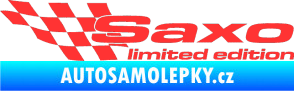Samolepka Saxo limited edition levá světle červená