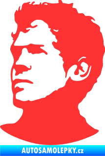 Samolepka Sebastian Vettel silueta levá světle červená