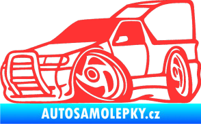 Samolepka Škoda Felicia pickup karikatura levá světle červená