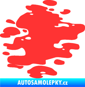Samolepka Skvrna 001 pravá kaňka světle červená