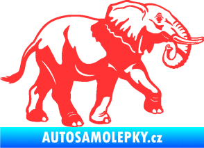 Samolepka Slon 028 pravá světle červená