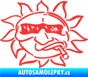 Samolepka Slunce pravá světle červená