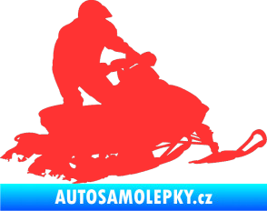 Samolepka Sněžný skútr 001 pravá světle červená