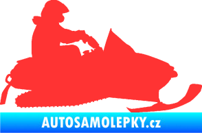Samolepka Sněžný skútr 002 pravá světle červená