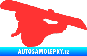 Samolepka Snowboard 007 levá světle červená