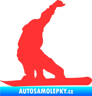 Samolepka Snowboard 011 levá světle červená