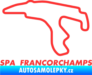 Samolepka Okruh Spa Francorchamps světle červená