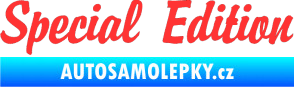 Samolepka Special edition 001 světle červená