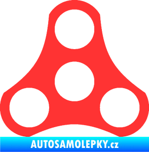 Samolepka Spinner světle červená