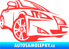 Samolepka Sportovní auto 001 pravá světle červená