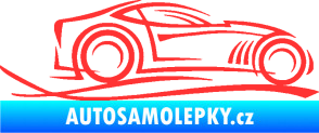 Samolepka Sportovní auto 002 pravá světle červená