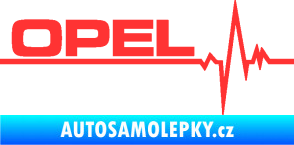 Samolepka Srdeční tep 036 levá Opel světle červená