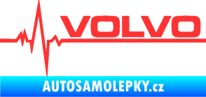 Samolepka Srdeční tep 037 pravá Volvo světle červená