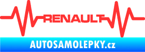 Samolepka Srdeční tep 042 Renault světle červená