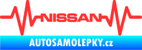 Samolepka Srdeční tep 051 Nissan světle červená
