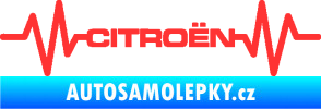 Samolepka Srdeční tep 057 Citroen světle červená