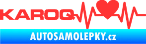 Samolepka Srdeční tep 068 levá Karoq světle červená