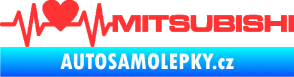 Samolepka Srdeční tep 082 pravá Mitsubishi světle červená