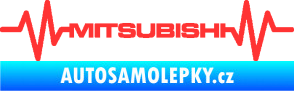 Samolepka Srdeční tep 083 Mitsubishi světle červená
