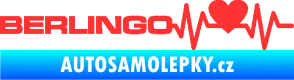 Samolepka Srdeční tep 092 levá Berlingo Citroen světle červená