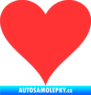 Samolepka Srdíčko 001 světle červená