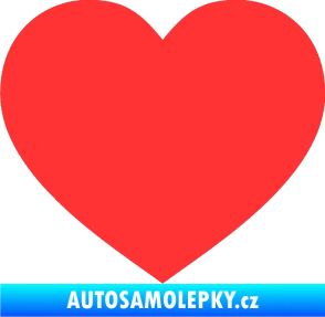 Samolepka Srdíčko 002 světle červená