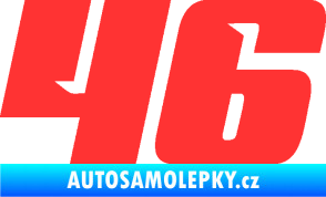 Samolepka Startovní číslo 46 typ 6 světle červená
