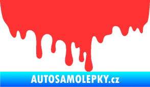 Samolepka Stékájící skvrna 001 levá krevní cákanec světle červená