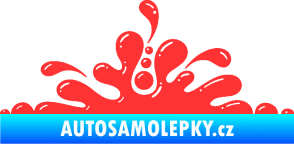 Samolepka Stékající skvrna 003 levá kaňka světle červená