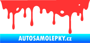 Samolepka Stékající skvrna 004 pravá světle červená