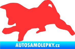 Samolepka Štěňátko 002 levá německý ovčák světle červená