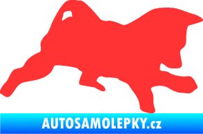 Samolepka Štěňátko 002 pravá německý ovčák světle červená