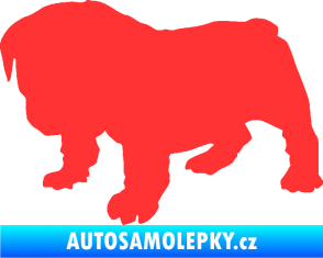 Samolepka Štěňátko 004 levá francouzský buldoček světle červená