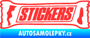 Samolepka Stickers nápis světle červená