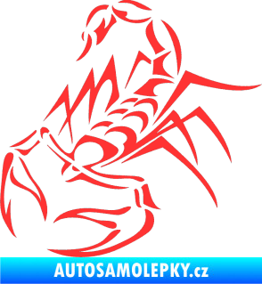 Samolepka Štír 017 levá světle červená
