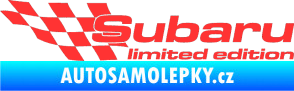 Samolepka Subaru limited edition levá světle červená
