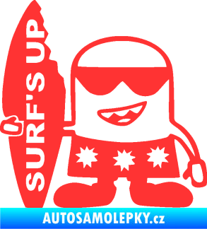 Samolepka Surf veselý panáček světle červená