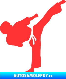 Samolepka Taekwondo 001 pravá světle červená