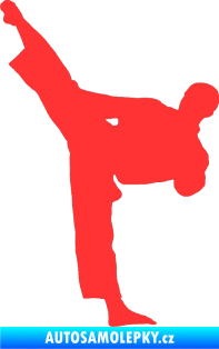 Samolepka Taekwondo 002 levá světle červená