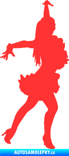 Samolepka Tanec 017 pravá latinsko americká tanečnice světle červená