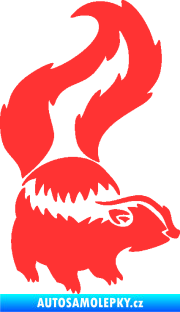 Samolepka Tchoř 002 pravá zvednutý ocas světle červená