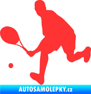 Samolepka Tenista 007 levá světle červená