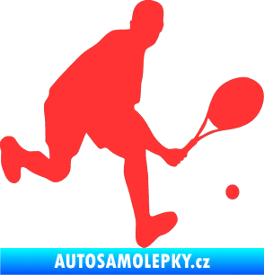 Samolepka Tenista 007 pravá světle červená