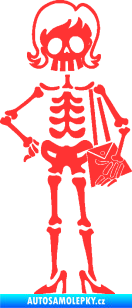 Samolepka The Bone Family Máma světle červená