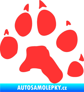 Samolepka Tlapka 003 pravá světle červená