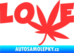 Samolepka Travka 005 love světle červená