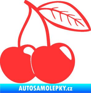 Samolepka Třešně 003 pravá světle červená
