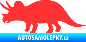 Samolepka Triceratops 001 levá světle červená