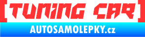 Samolepka Tuning car světle červená
