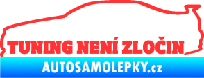 Samolepka Tuning není zločin 001 světle červená